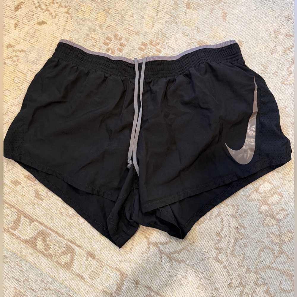 Nike Women's Black and Gray Athletic Shorts